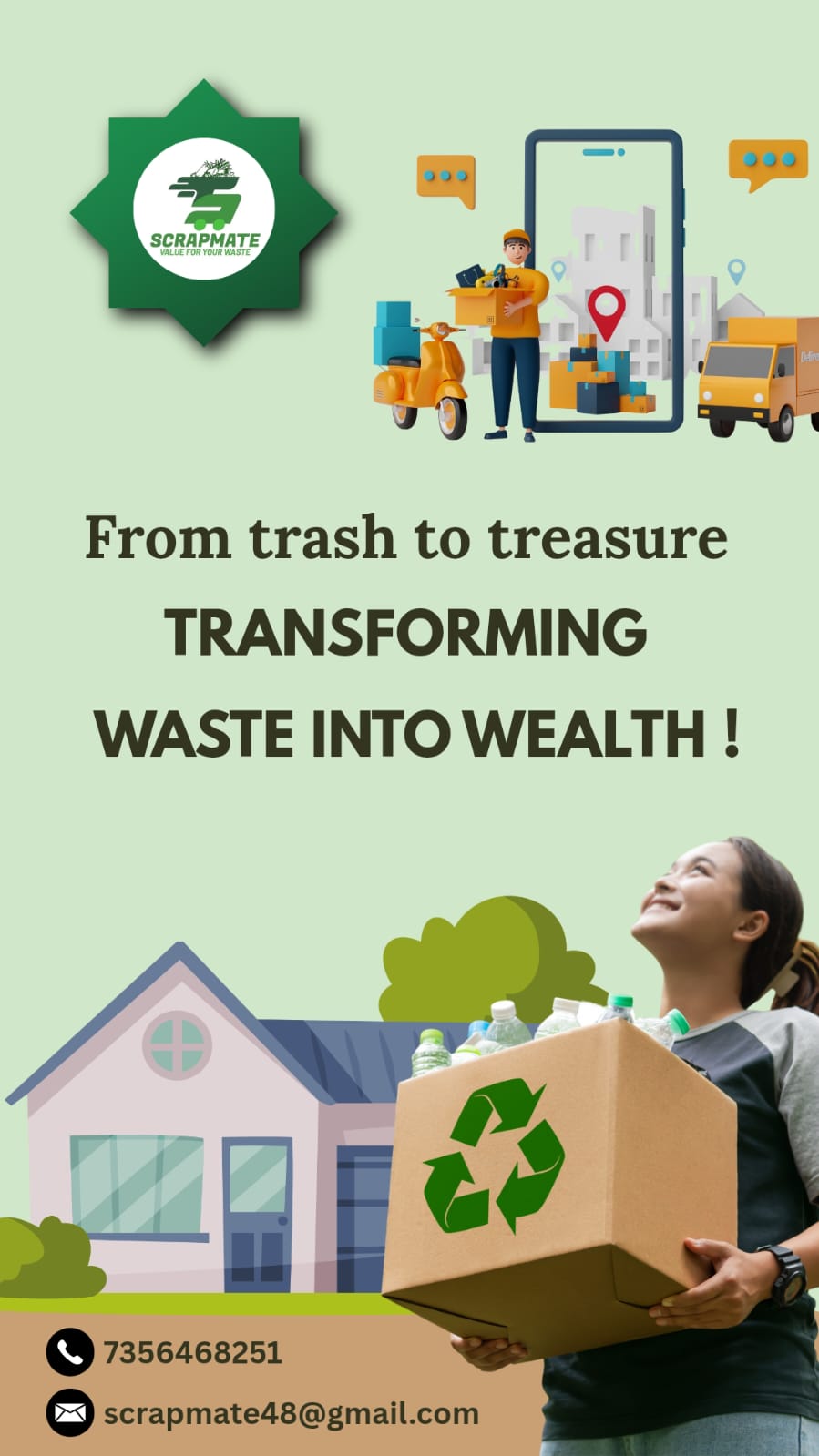 ScrapMate recycling and scrap pickup in Tamil Nadu and Kerala